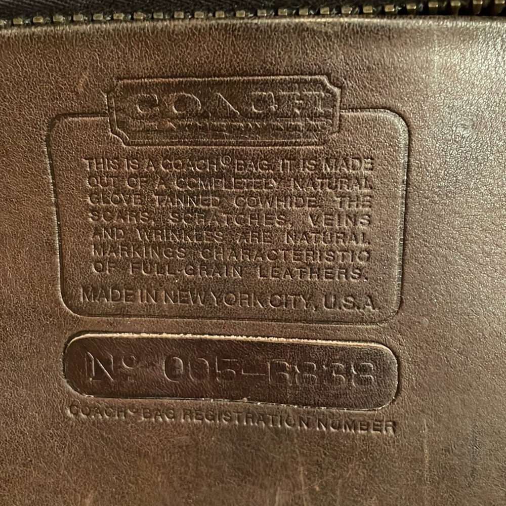 Vintage Coach Kisslock Skinny Tote GLUE IN REGISTRATION 9546 9450 9545 MOCHA - Picture 10 of 16